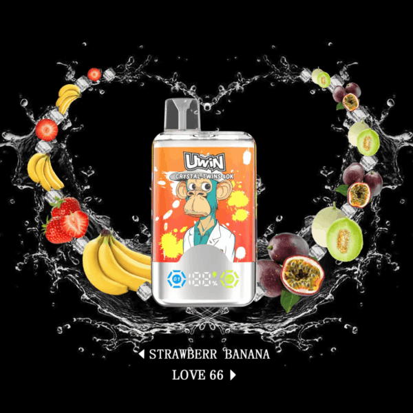 Buy Uwin Twins Crystal 40000 Vape | 40,000 Puffs | Dual Mesh Coil | 2% & 5% Nicotine | Type-C Fast Charging | LED Screen | Dual Flavors