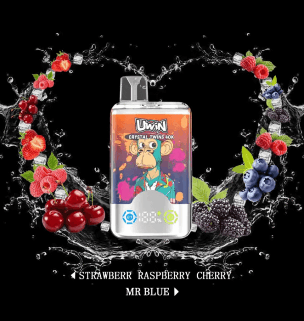 Buy Uwin Twins Crystal 40000 Vape | 40,000 Puffs | Dual Mesh Coil | 2% & 5% Nicotine | Type-C Fast Charging | LED Screen | Dual Flavors